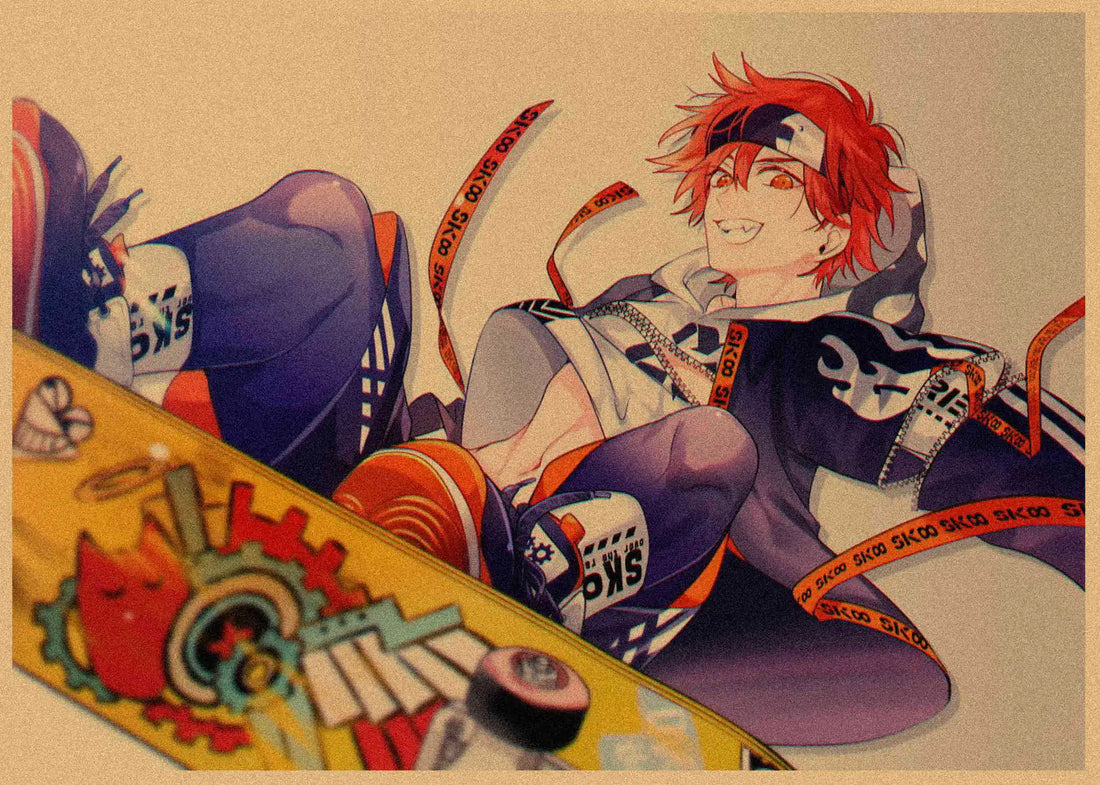 Japanese Sports Infinity Skateboard Kraft Paper Anime Poster Retro Decorative Wall Painting Mural 359