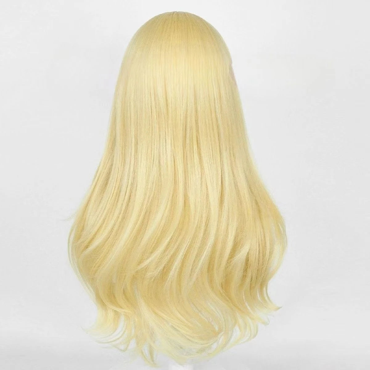 Golden Hair Long Body Wave Heat Resistant Synthetic Wig Anime Cosplay Easy Swiss Lace