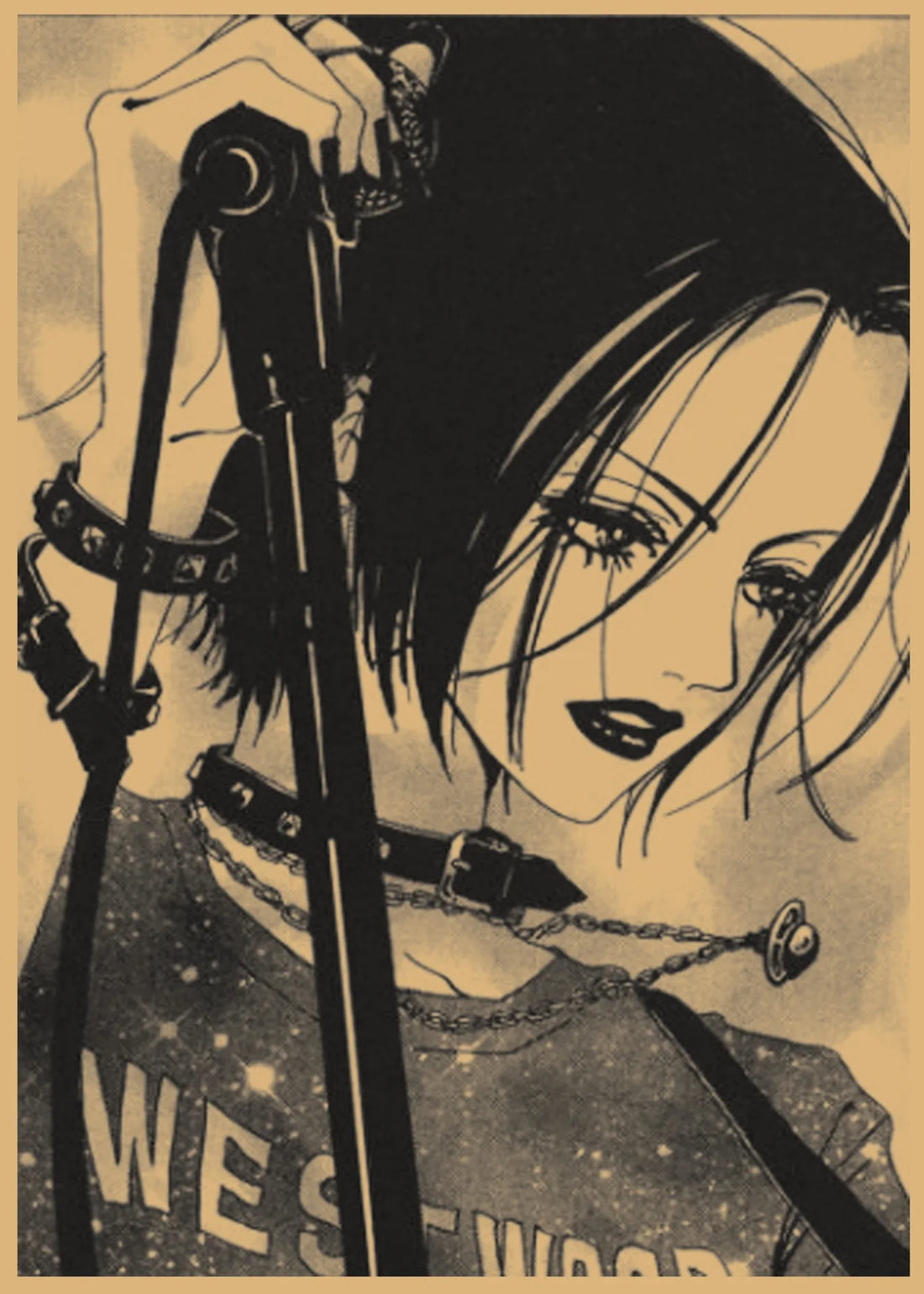 NANA Yasawa Japanese Retro Kraft Paper Anime Poster Bar Cafe Decoration Wall Painting 142