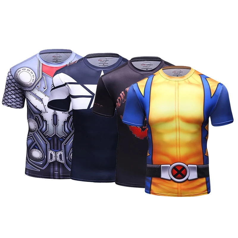 Custom 3D Printed T-Shirt - Breathable Quick-Dry Rash Guard Tee | Superhero, Anime, Personalized Design