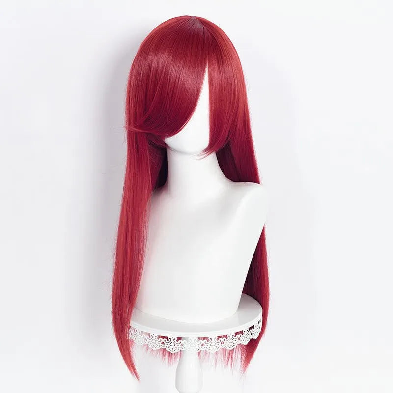60cm Long Straight Multi Colors MSN Wig Synthetic Anime Halloween Party Heat Resistant Cosplay Hair Wigs With Bangs