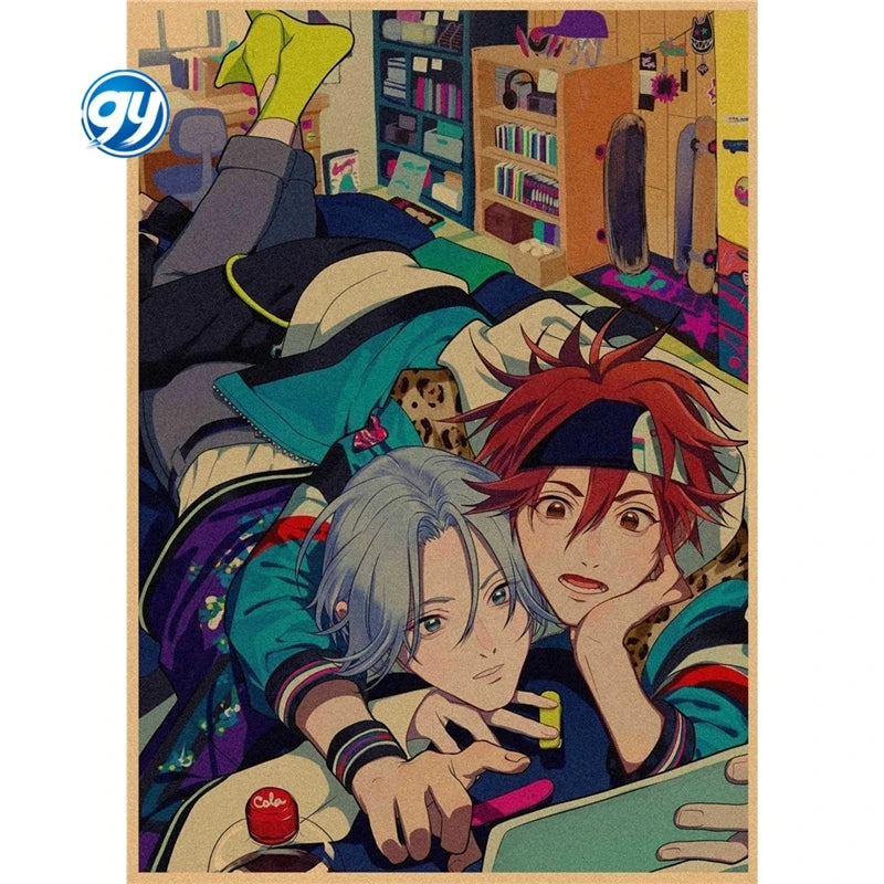 Japanese Sports Infinity Skateboard Kraft Paper Anime Poster Retro Decorative Wall Painting Mural 359