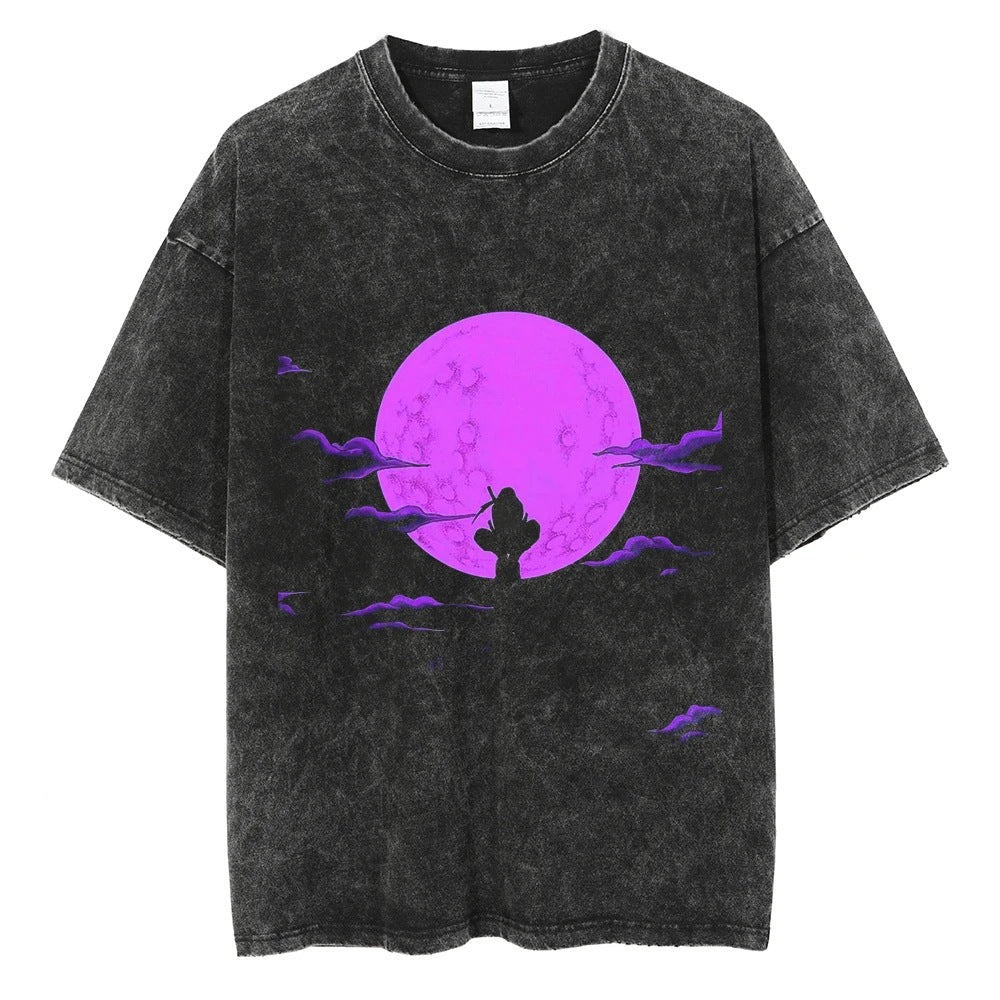 Hip Hop Streetwear Washed Oversized T-Shirt Japanese Anime 202