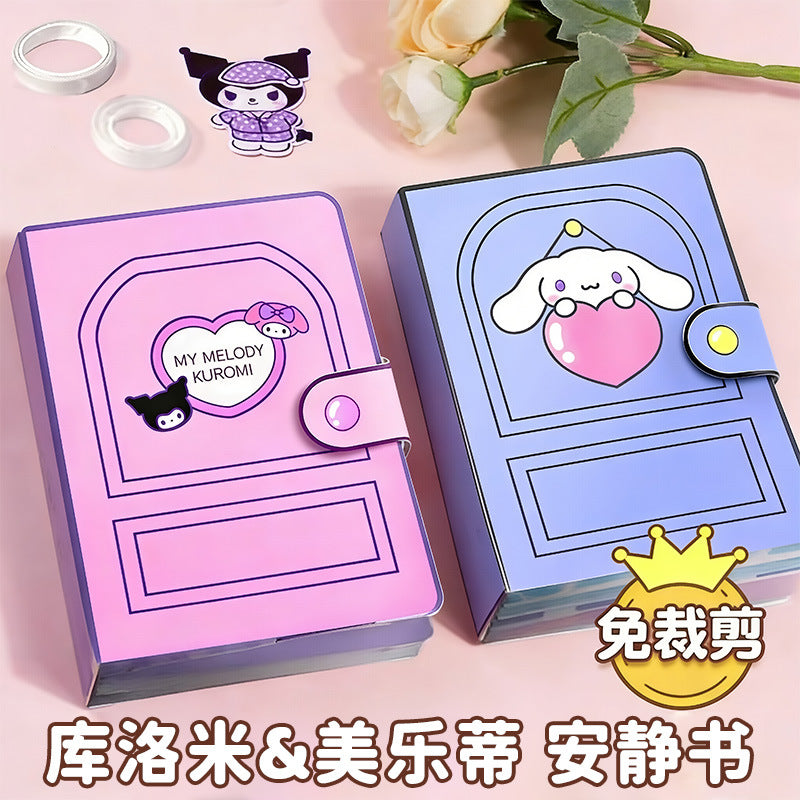 [Clearance Sale] Children's Quiet Book No-Cut Stress Relief Sanrio Children's Handmade Dress-Up Sticker Quiet Book