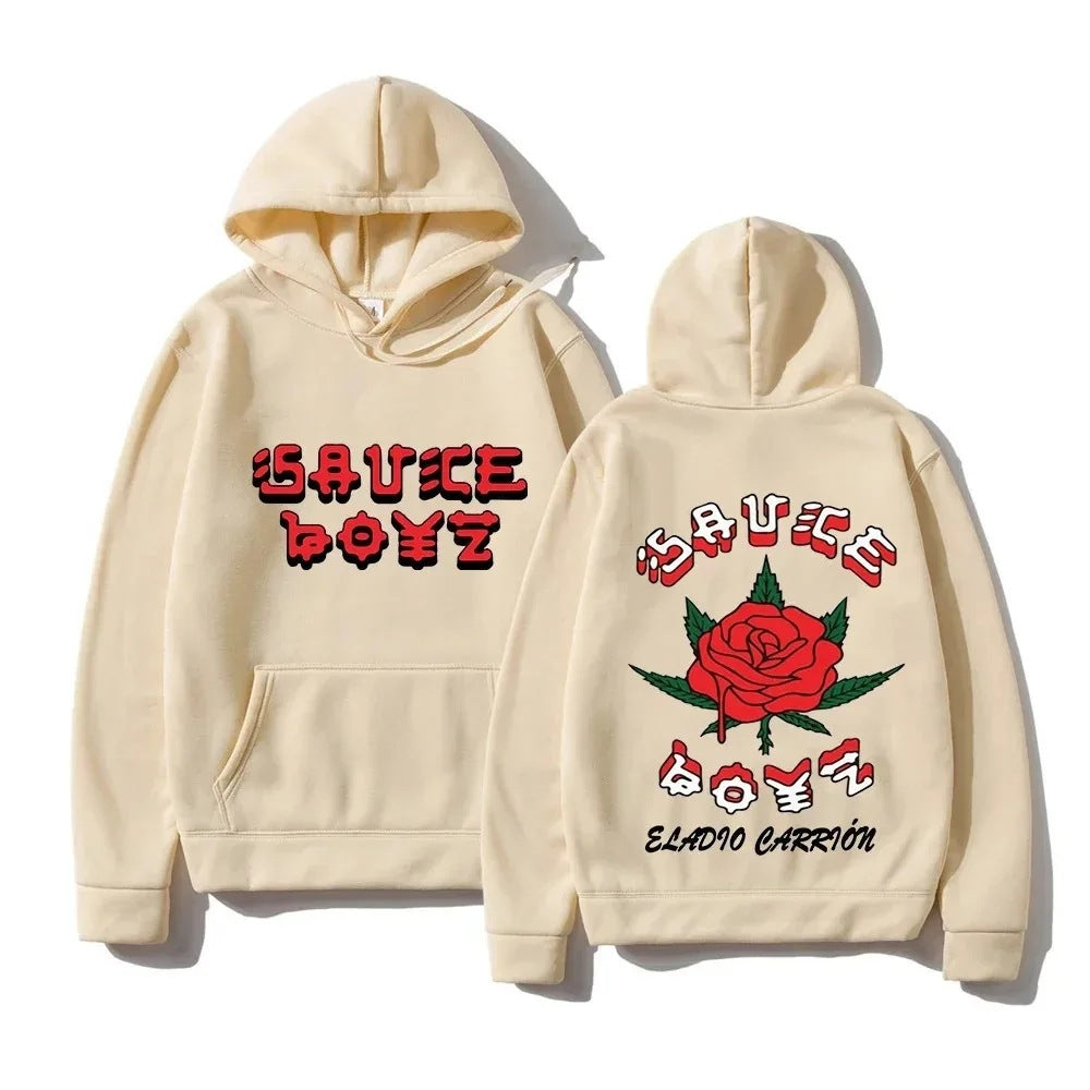 Eladio Carrion Sauce Boyz Monarca Harajuku Anime Hoodies Kaw