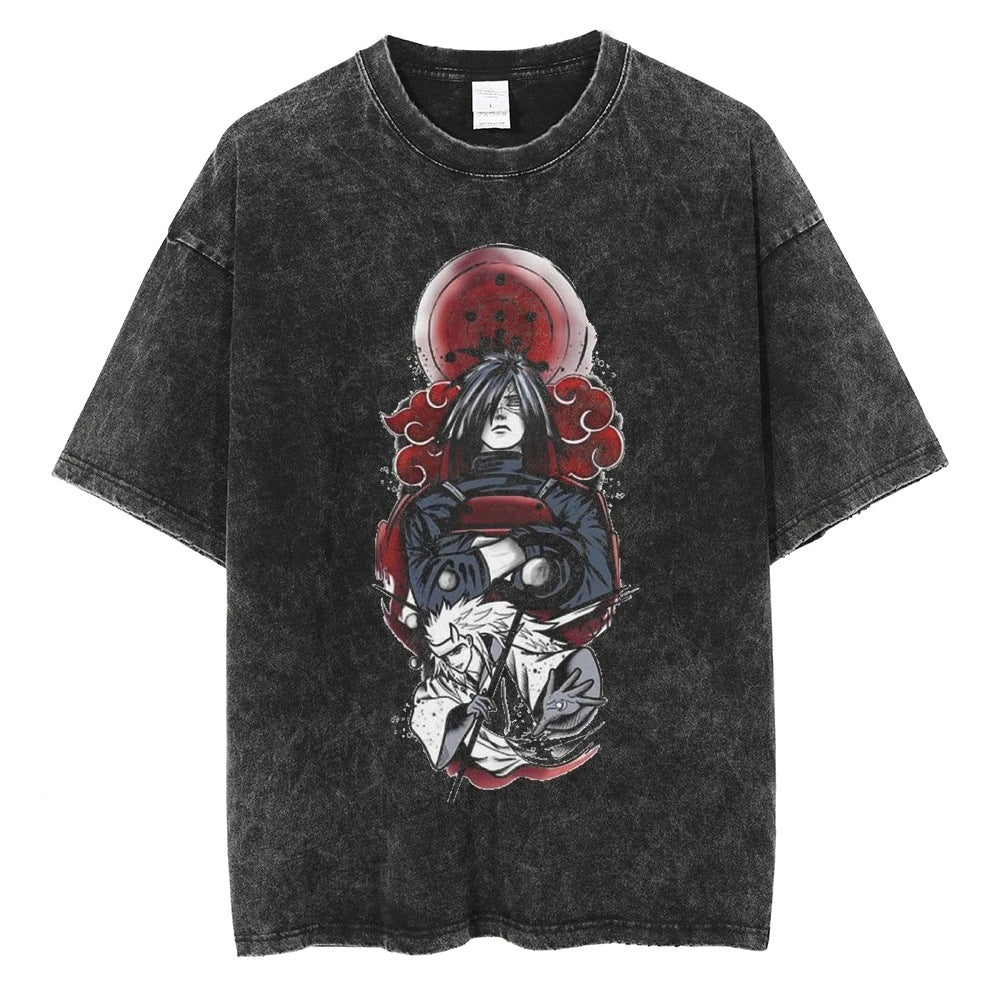 Hip Hop Streetwear Washed Oversized T-Shirt Japanese Anime 202