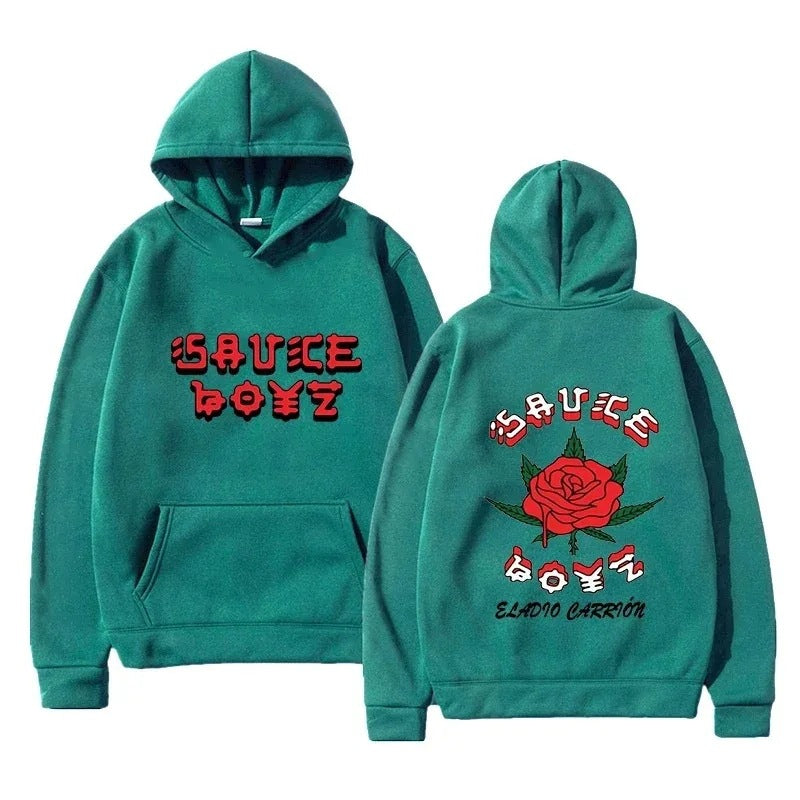 Eladio Carrion Sauce Boyz Monarca Harajuku Anime Hoodies Kaw