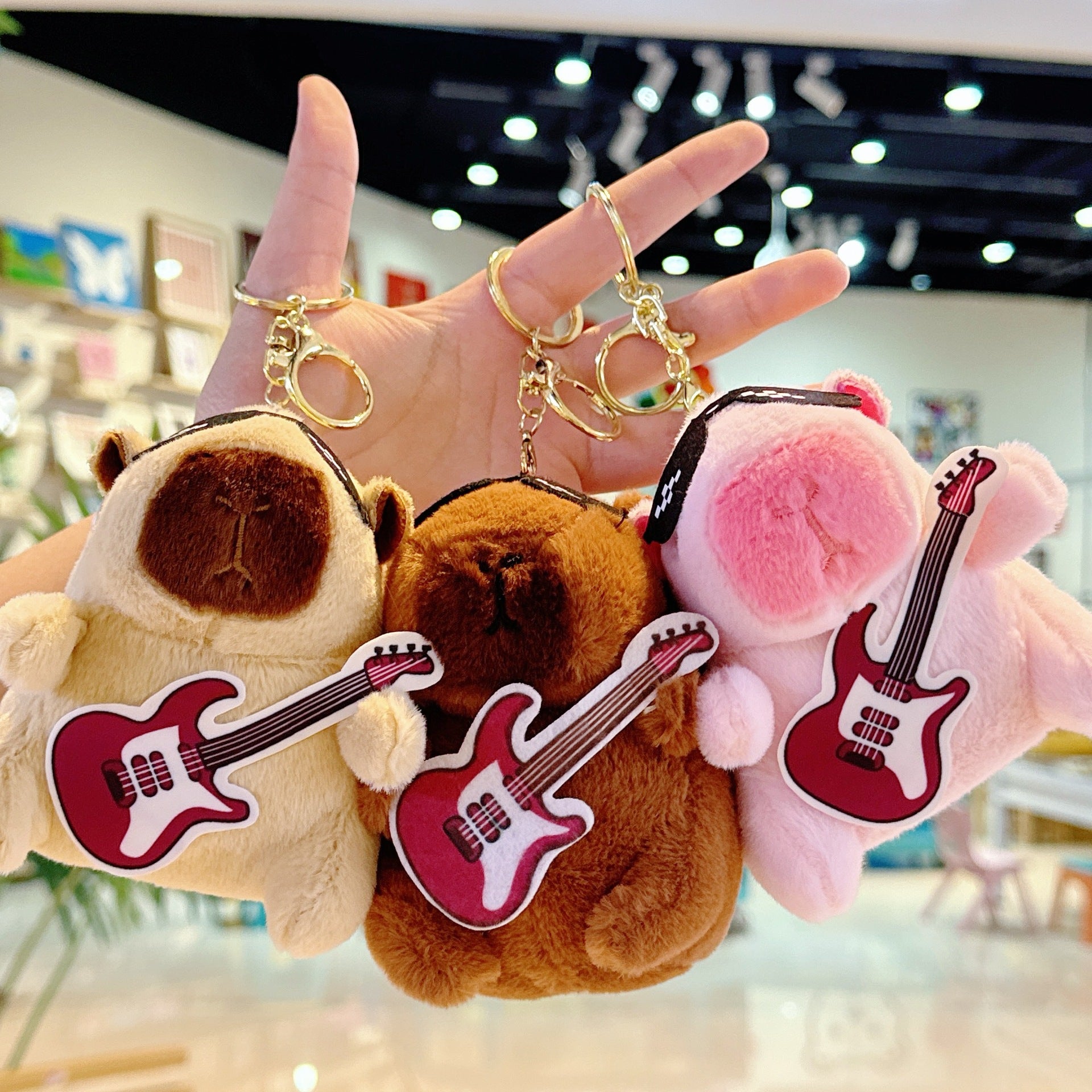 Cross-Border Capybara Mascot Backpack Small Pendant Keychain Chinese Style Zodiac Pendant Couple Ugly Doll
