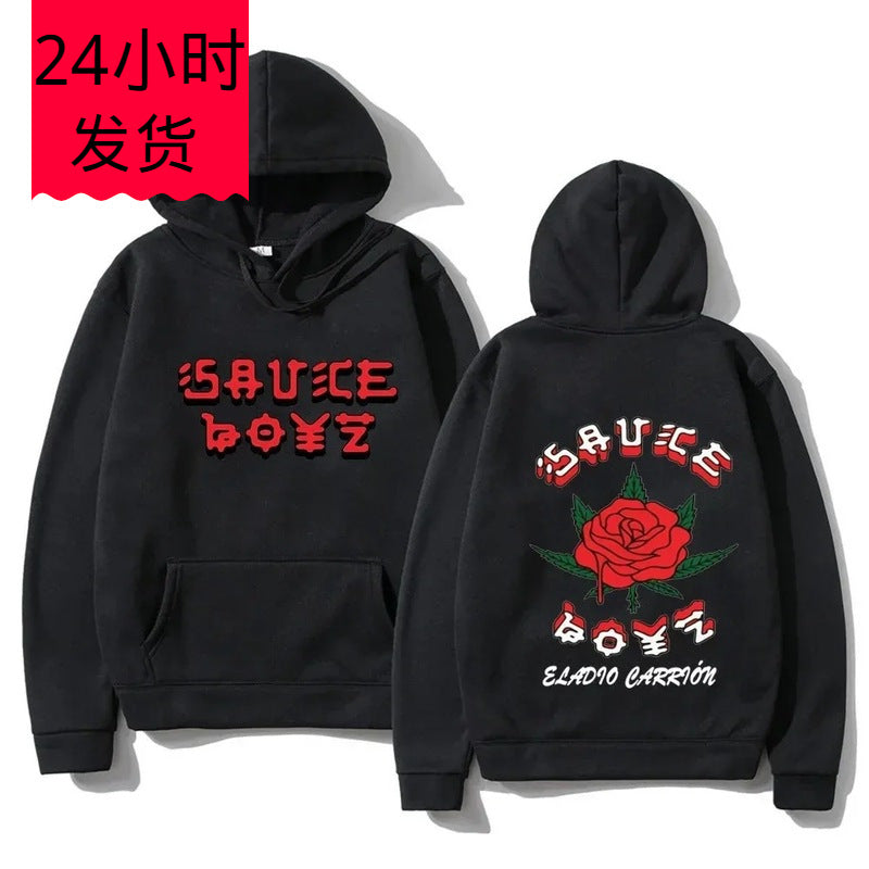 Eladio Carrion Sauce Boyz Monarca Harajuku Anime Hoodies Kaw