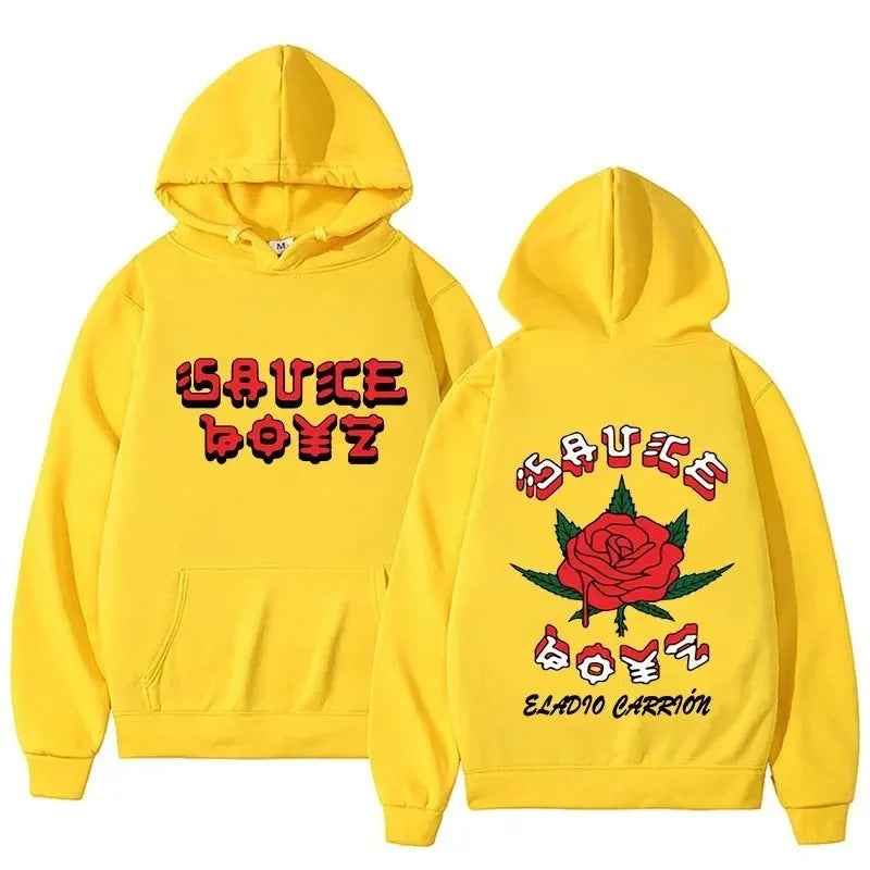 Eladio Carrion Sauce Boyz Monarca Harajuku Anime Hoodies Kaw