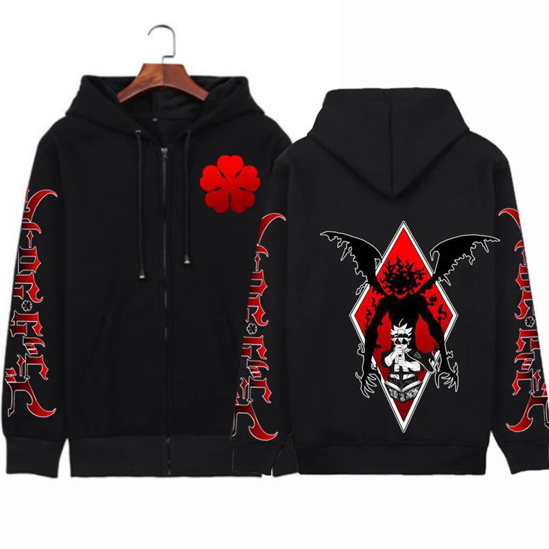 [Cross-border European Code] Harajuku Anime Black Clover Asta Graphic Hoodies