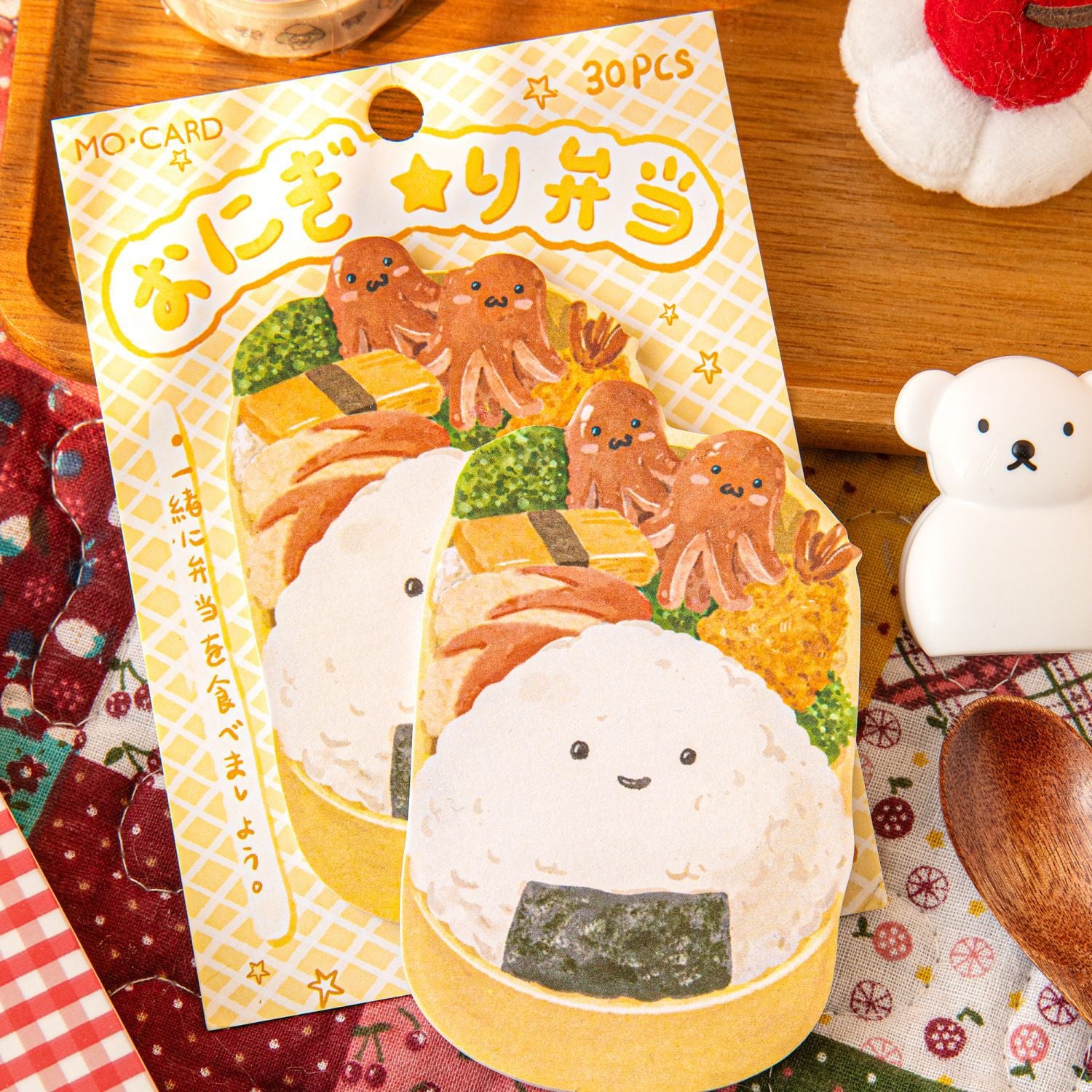 Mo Mo gourmet bento theme post-it notes delicious bento shop series hand account decoration material message post-it notes