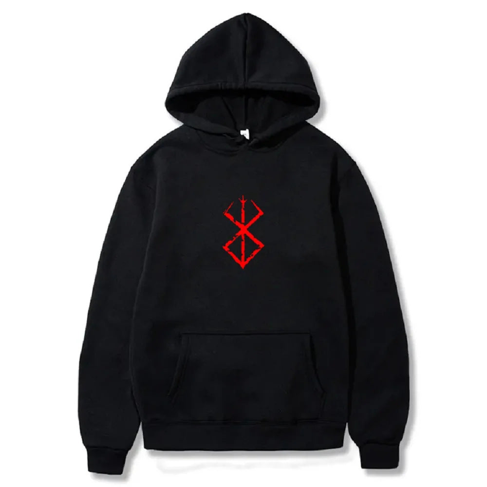 Hot Anime Hoodie Berserk Print Graphic Sweatshirt Pullover H