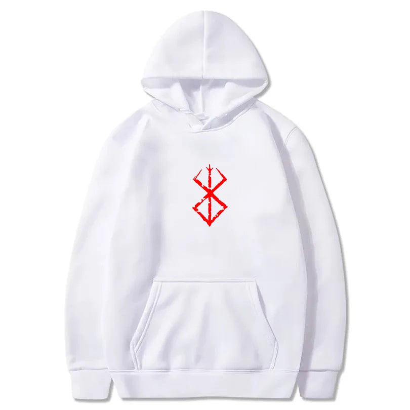 Hot Anime Hoodie Berserk Print Graphic Sweatshirt Pullover H
