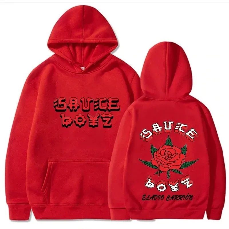 Eladio Carrion Sauce Boyz Monarca Harajuku Anime Hoodies Kaw