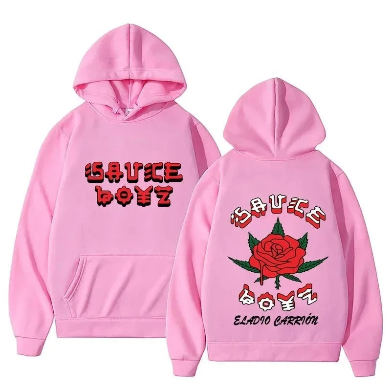 Eladio Carrion Sauce Boyz Monarca Harajuku Anime Hoodies Kaw