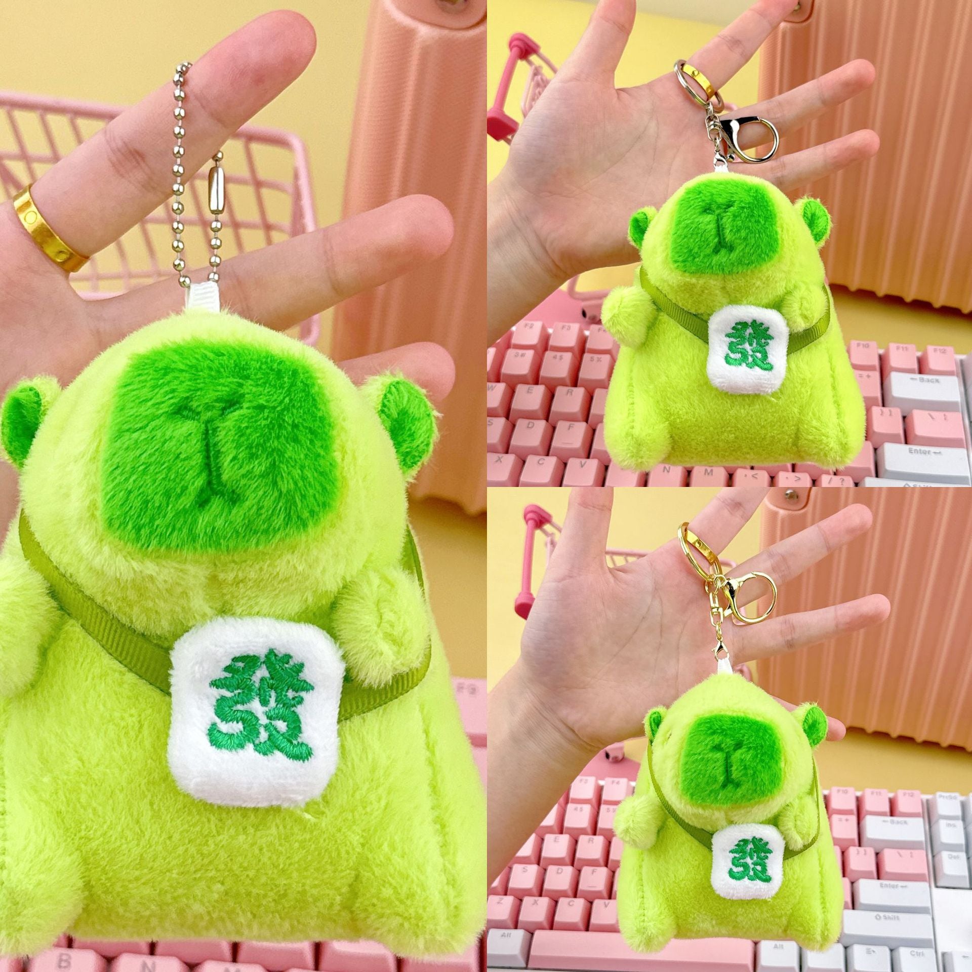 Cross-Border Capybara Mascot Backpack Small Pendant Keychain Chinese Style Zodiac Pendant Couple Ugly Doll