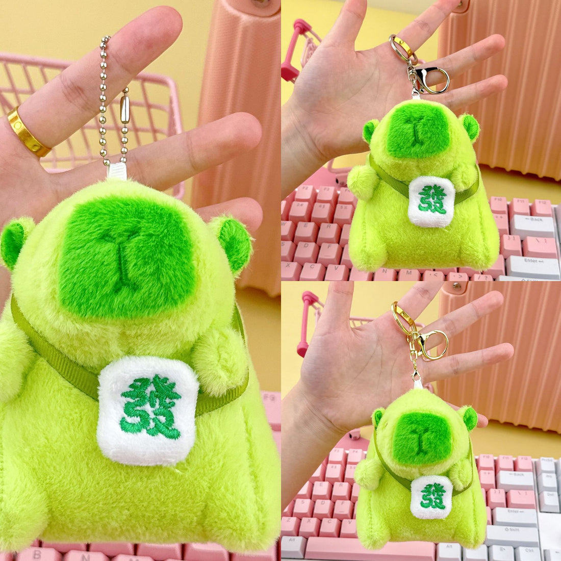 Cross-Border Capybara Mascot Backpack Small Pendant Keychain Chinese Style Zodiac Pendant Couple Ugly Doll