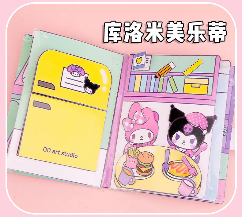 [Clearance Sale] Children's Quiet Book No-Cut Stress Relief Sanrio Children's Handmade Dress-Up Sticker Quiet Book