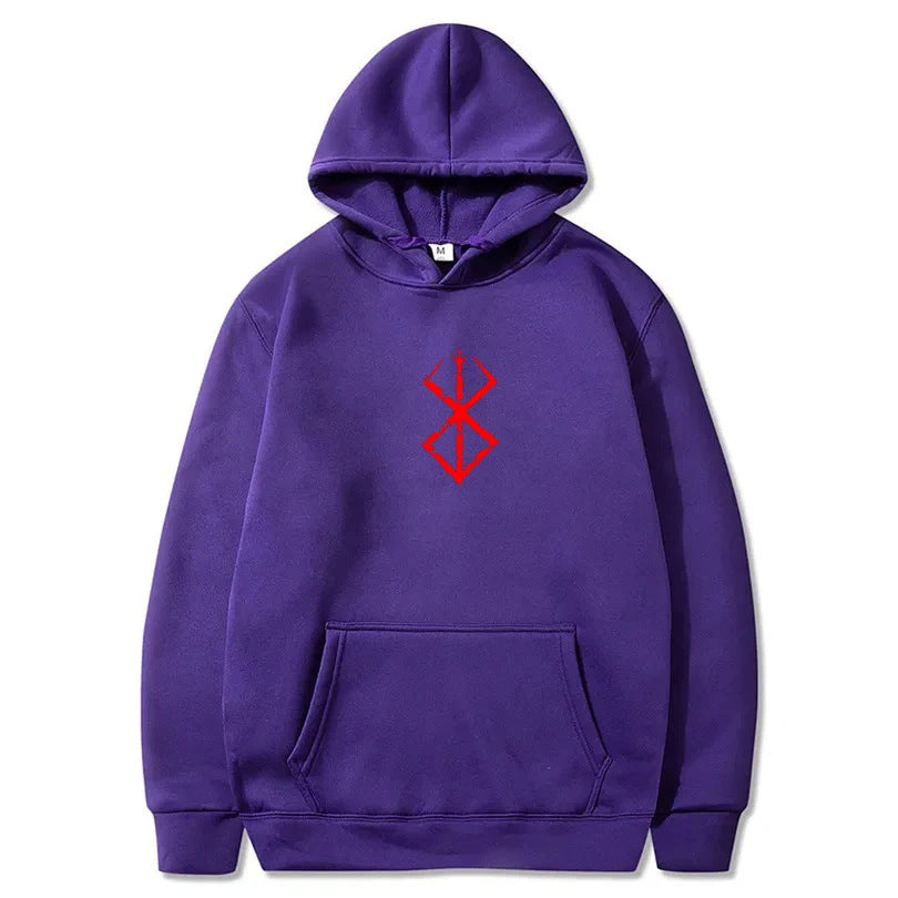 Hot Anime Hoodie Berserk Print Graphic Sweatshirt Pullover H