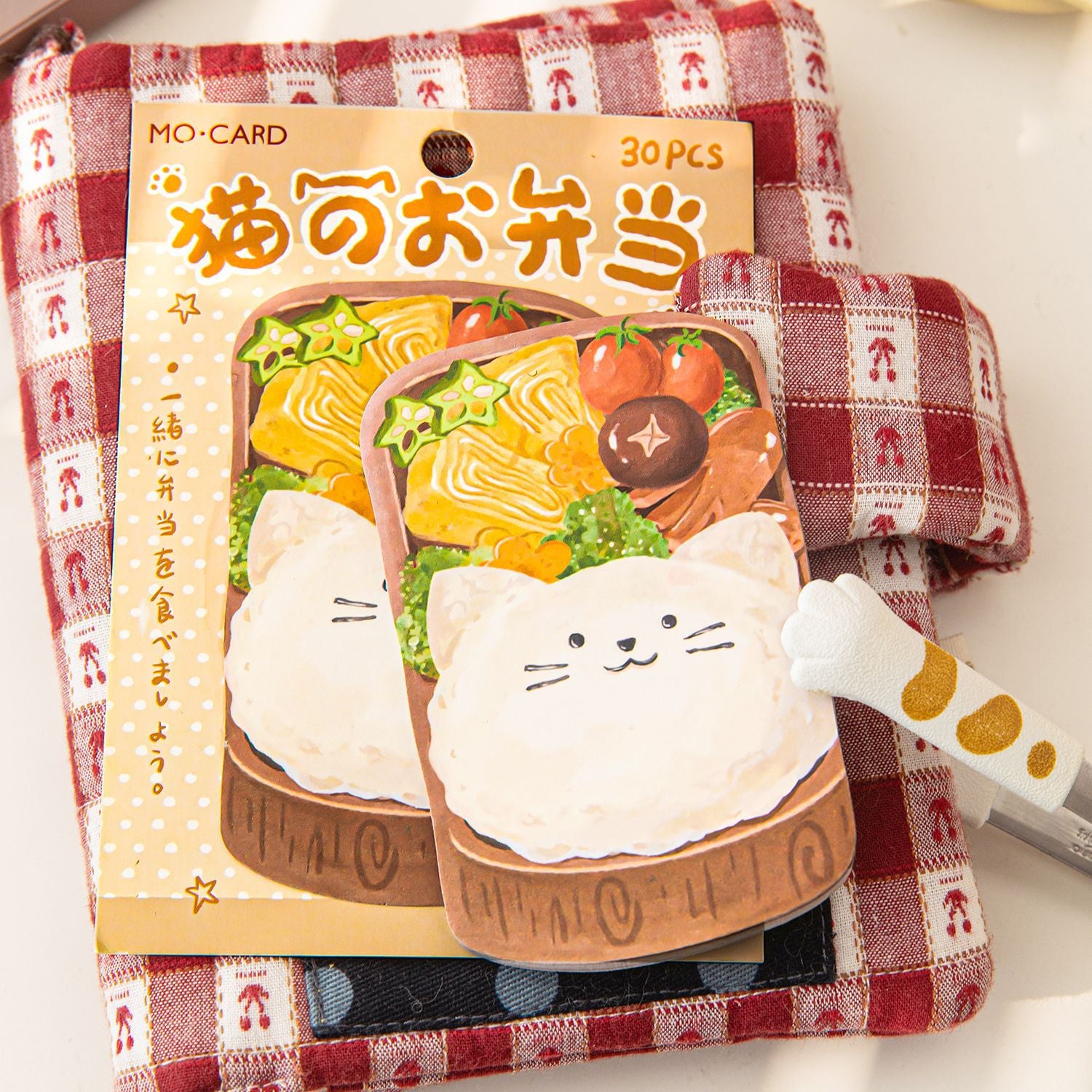 Mo Mo gourmet bento theme post-it notes delicious bento shop series hand account decoration material message post-it notes