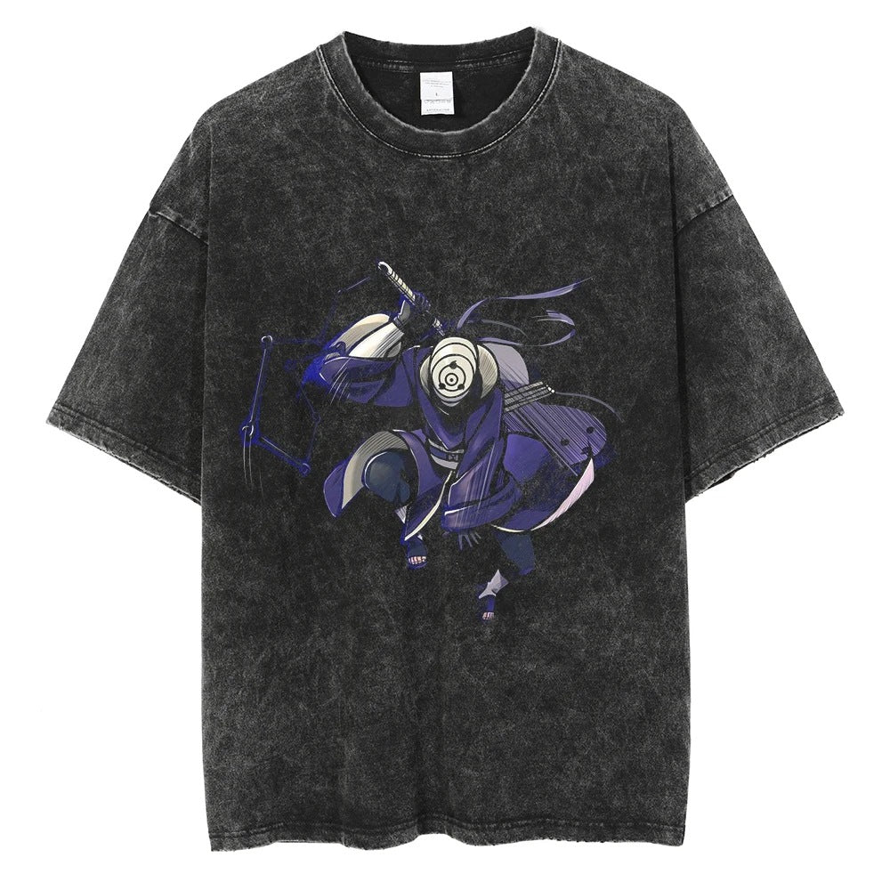 Hip Hop Streetwear Washed Oversized T-Shirt Japanese Anime 202