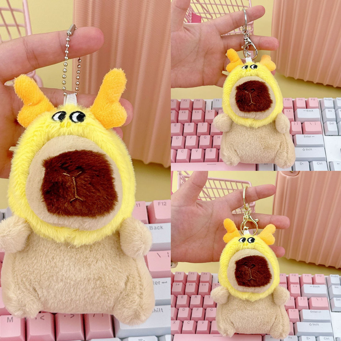 Cross-Border Capybara Mascot Backpack Small Pendant Keychain Chinese Style Zodiac Pendant Couple Ugly Doll