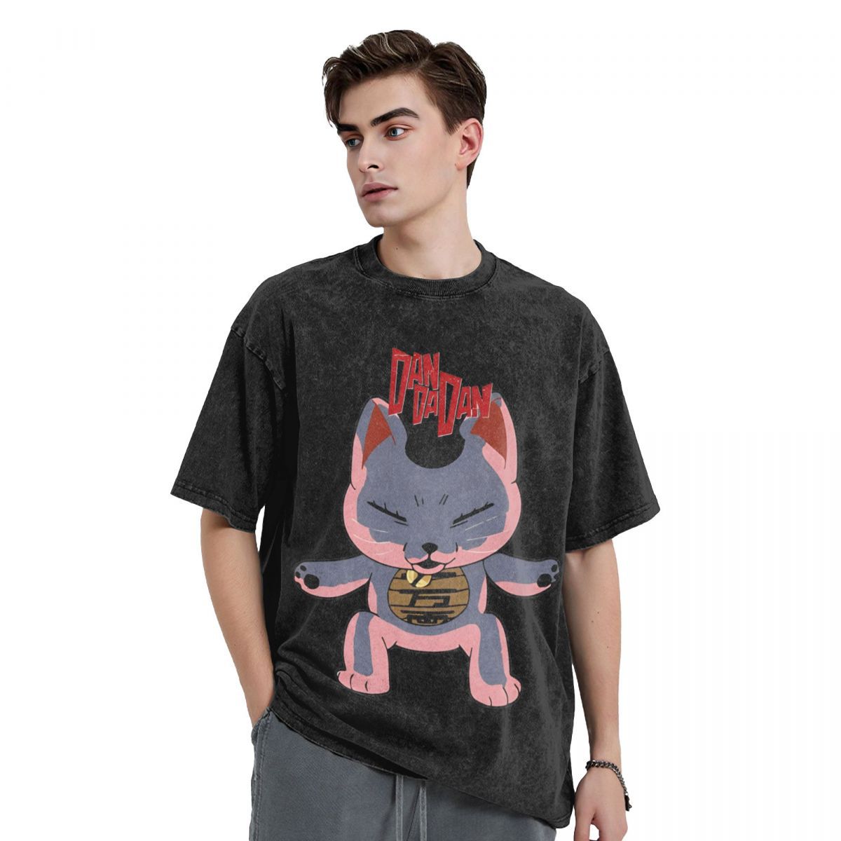 Dandadan Turbo Granny Anime Washed t Shirt Streetwear Hip Ho