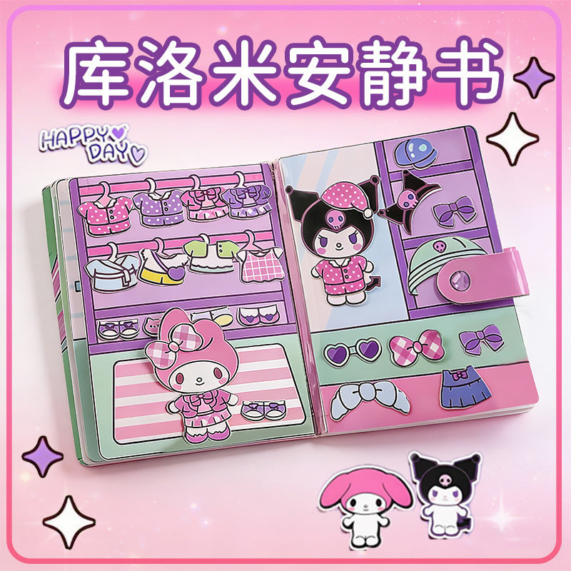 [Clearance Sale] Children's Quiet Book No-Cut Stress Relief Sanrio Children's Handmade Dress-Up Sticker Quiet Book