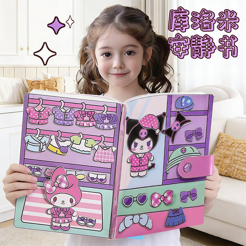 [Clearance Sale] Children's Quiet Book No-Cut Stress Relief Sanrio Children's Handmade Dress-Up Sticker Quiet Book