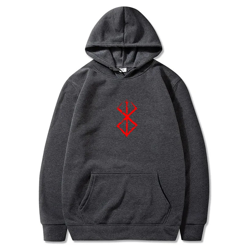 Hot Anime Hoodie Berserk Print Graphic Sweatshirt Pullover H