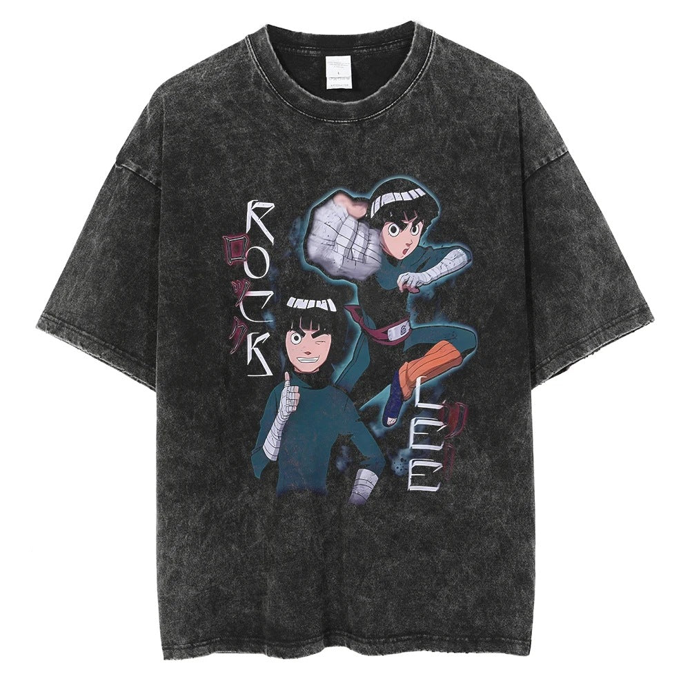 Hip Hop Streetwear Washed Oversized T-Shirt Japanese Anime 202