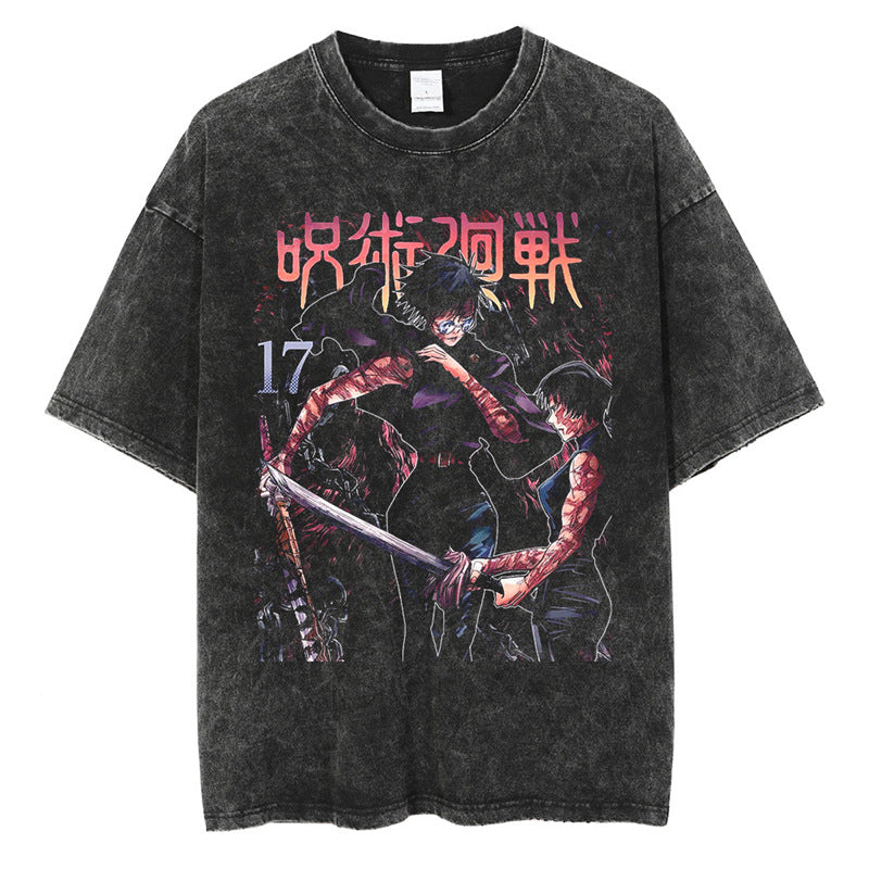 Tharajukuprintshirtmen-Anime-Strshirttgraphicvintage