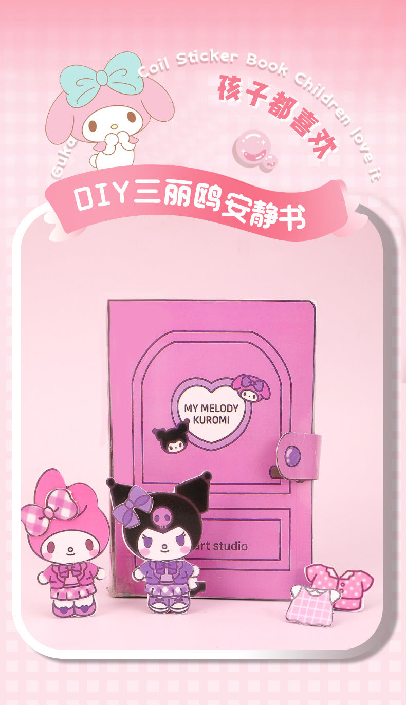 [Clearance Sale] Children's Quiet Book No-Cut Stress Relief Sanrio Children's Handmade Dress-Up Sticker Quiet Book