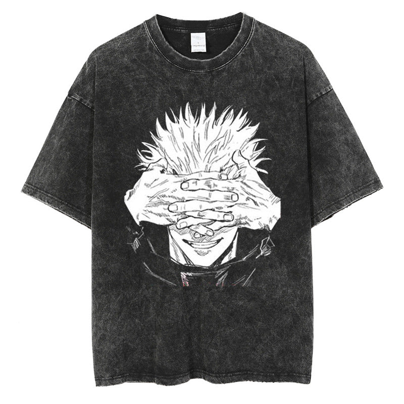 Tharajukuprintshirtmen-Anime-Strshirttgraphicvintage