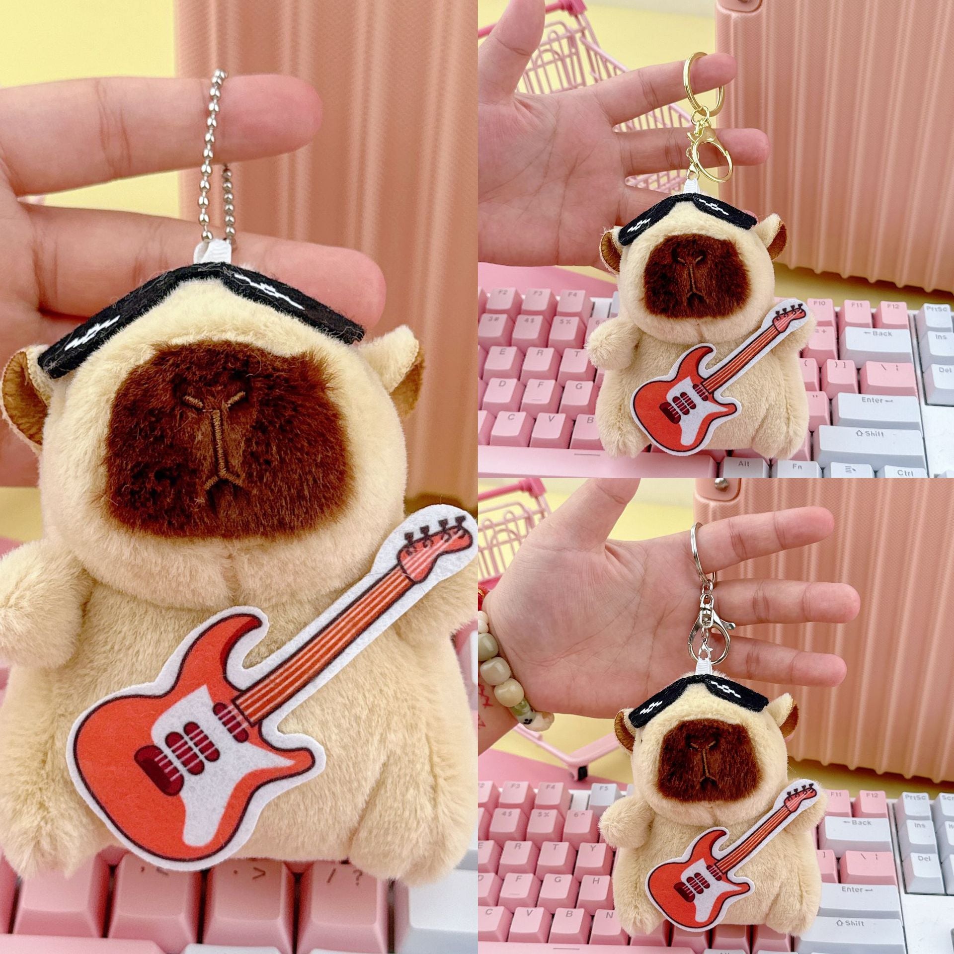 Cross-Border Capybara Mascot Backpack Small Pendant Keychain Chinese Style Zodiac Pendant Couple Ugly Doll