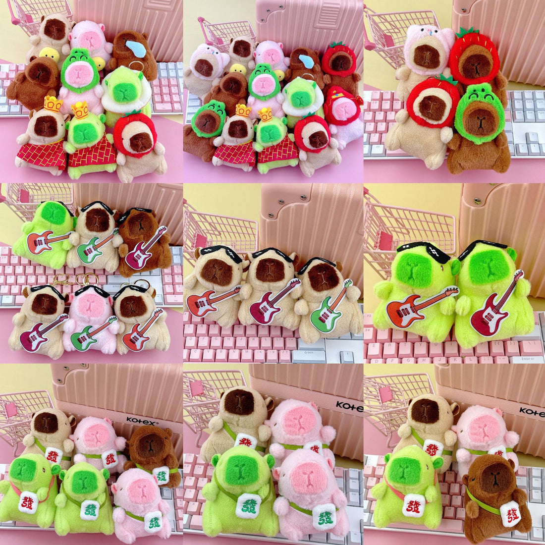 Cross-Border Capybara Mascot Backpack Small Pendant Keychain Chinese Style Zodiac Pendant Couple Ugly Doll