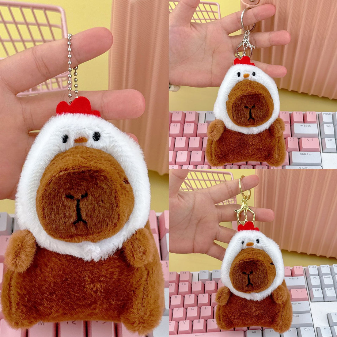 Cross-Border Capybara Mascot Backpack Small Pendant Keychain Chinese Style Zodiac Pendant Couple Ugly Doll