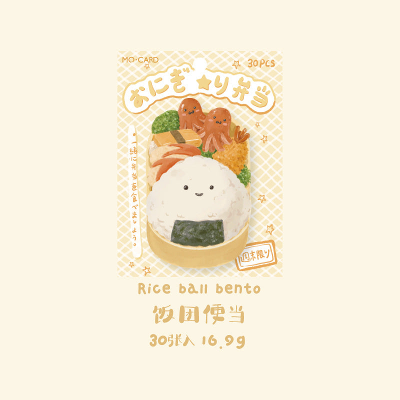 Mo Mo gourmet bento theme post-it notes delicious bento shop series hand account decoration material message post-it notes