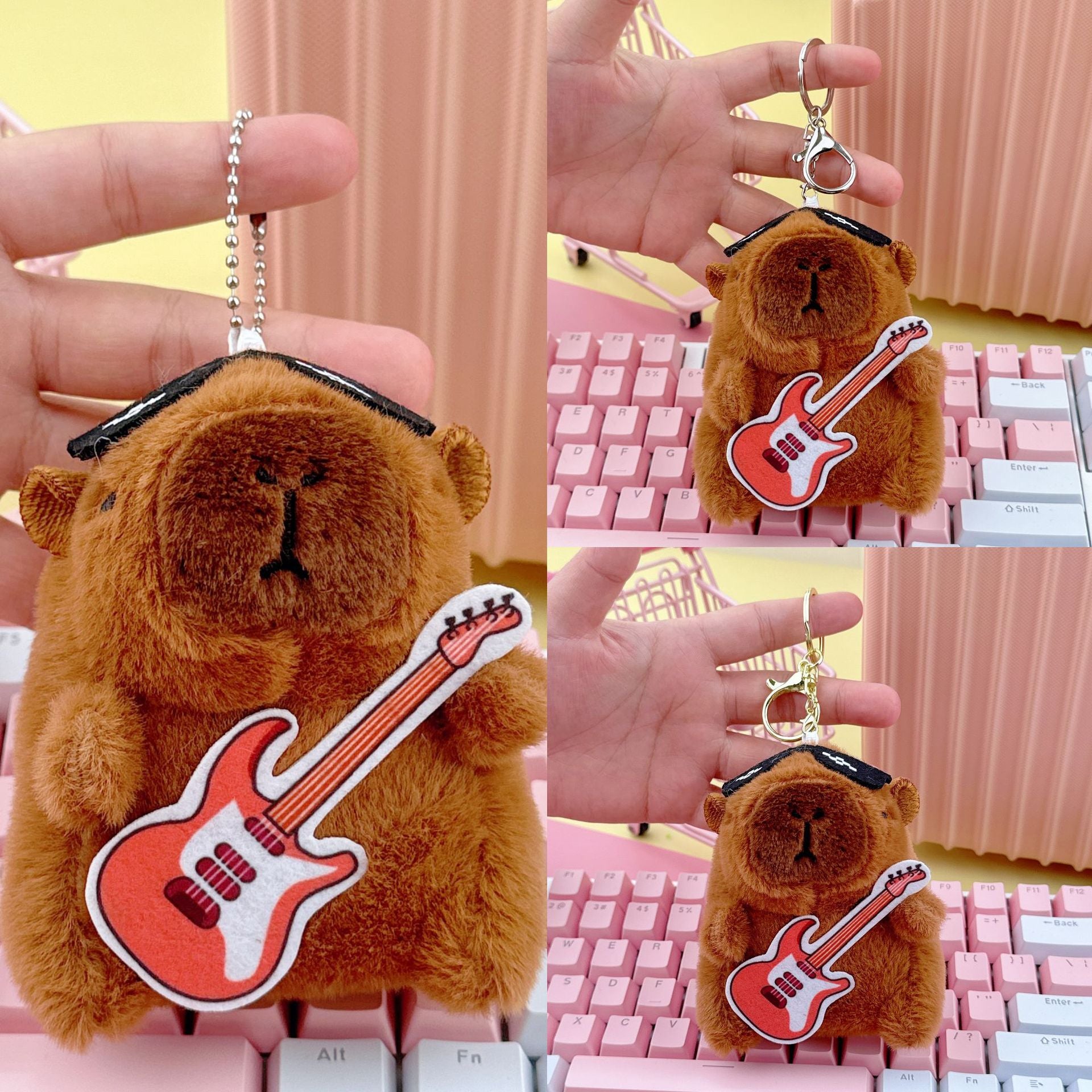Cross-Border Capybara Mascot Backpack Small Pendant Keychain Chinese Style Zodiac Pendant Couple Ugly Doll