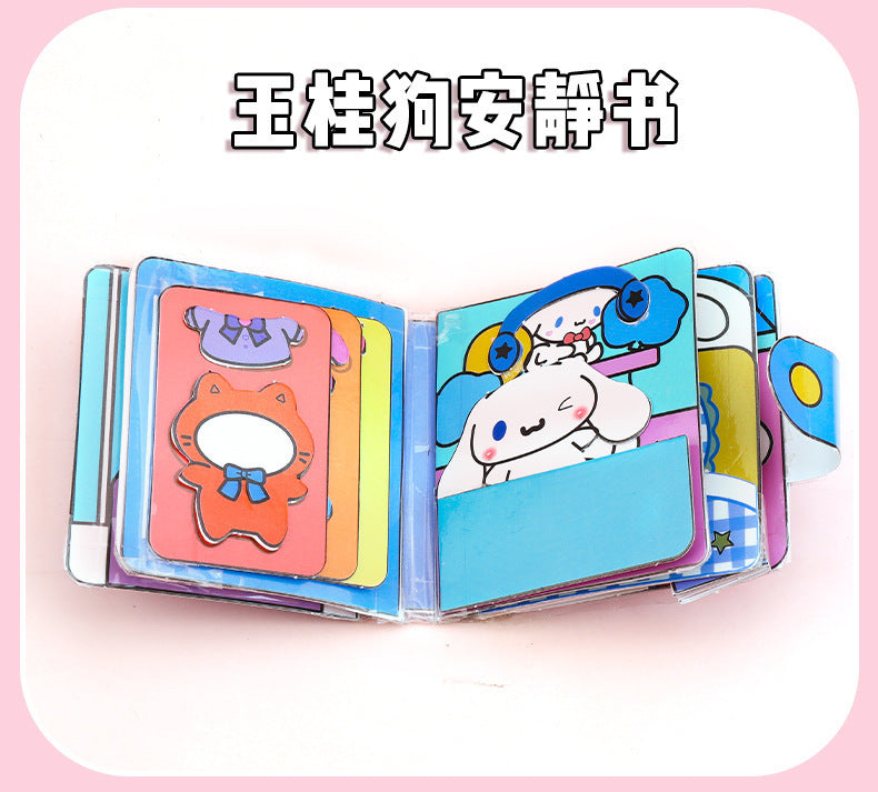 [Clearance Sale] Children's Quiet Book No-Cut Stress Relief Sanrio Children's Handmade Dress-Up Sticker Quiet Book