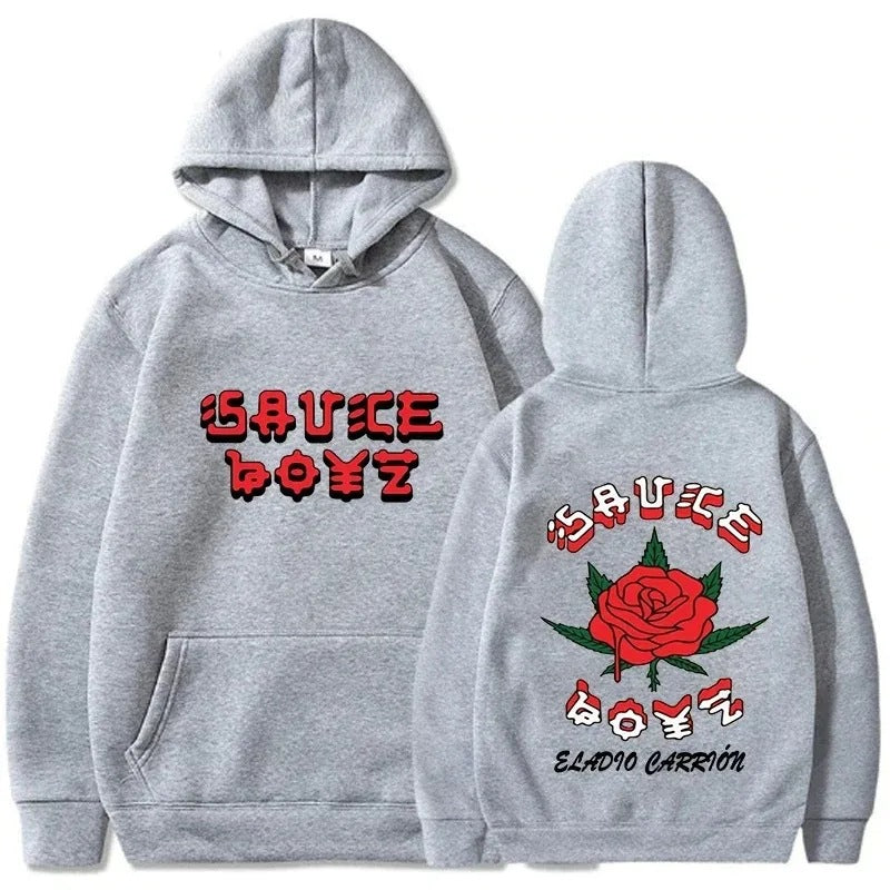 Eladio Carrion Sauce Boyz Monarca Harajuku Anime Hoodies Kaw