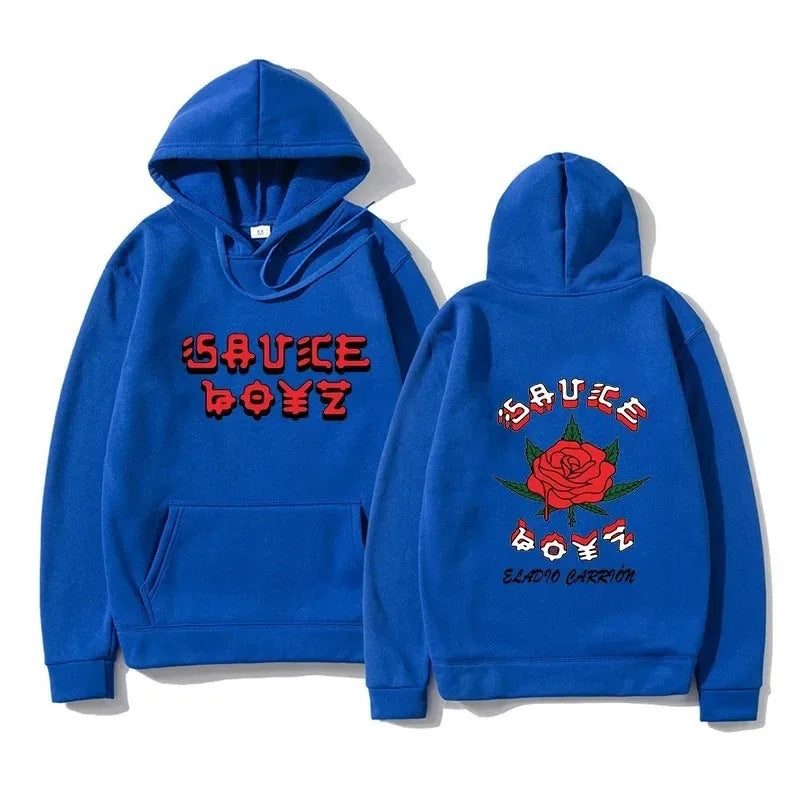 Eladio Carrion Sauce Boyz Monarca Harajuku Anime Hoodies Kaw