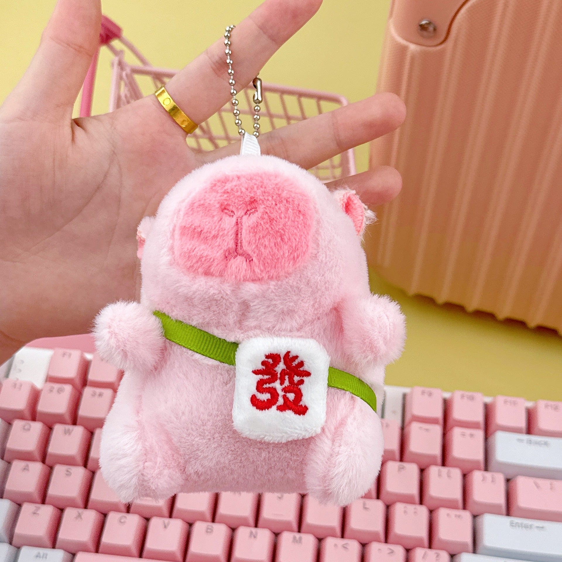 Cross-Border Capybara Mascot Backpack Small Pendant Keychain Chinese Style Zodiac Pendant Couple Ugly Doll