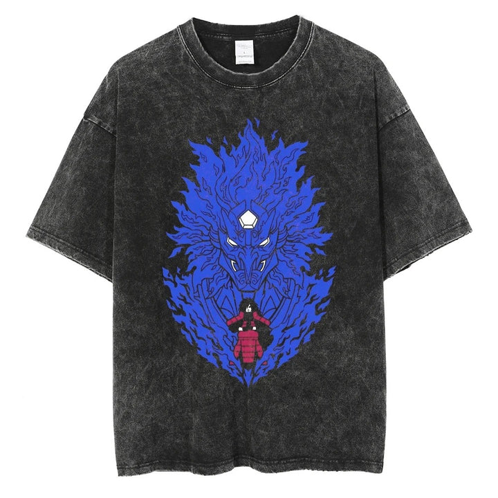 Hip Hop Streetwear Washed Oversized T-Shirt Japanese Anime 202