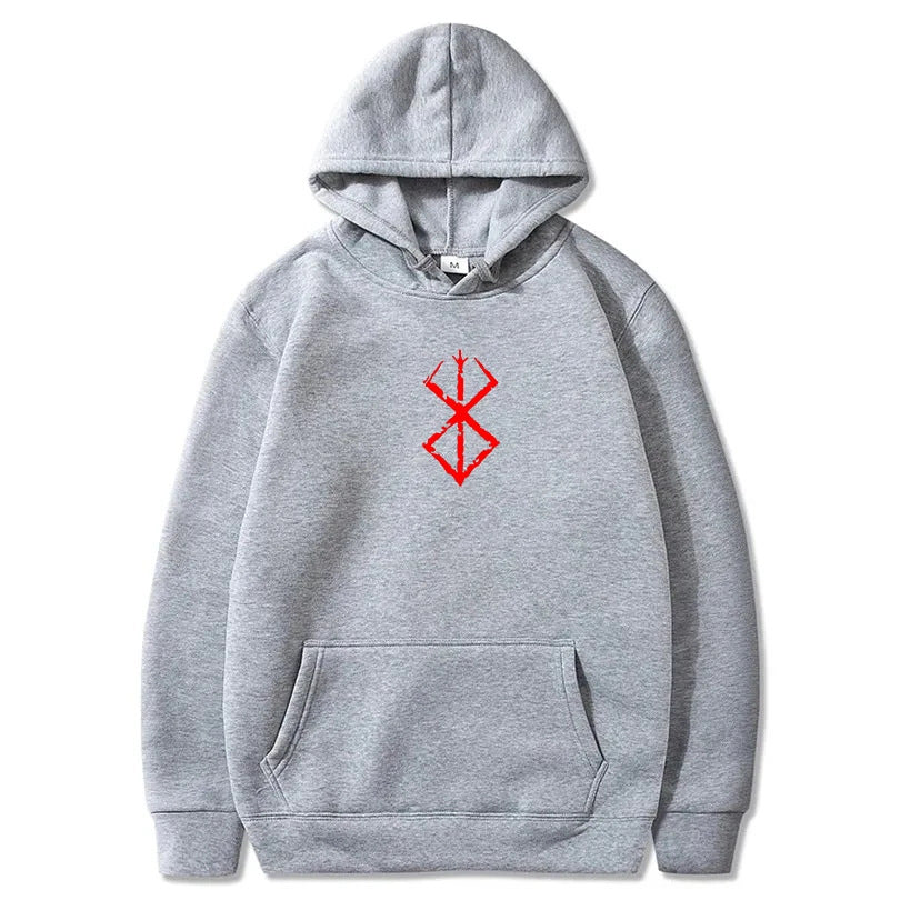 Hot Anime Hoodie Berserk Print Graphic Sweatshirt Pullover H