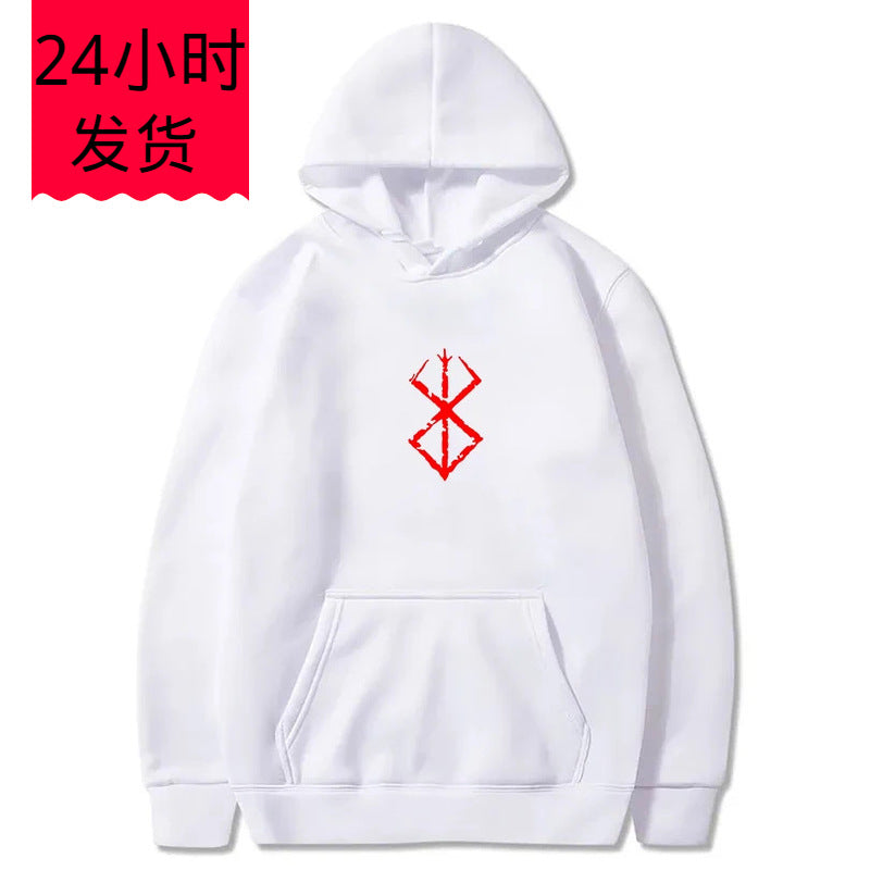 Hot Anime Hoodie Berserk Print Graphic Sweatshirt Pullover H