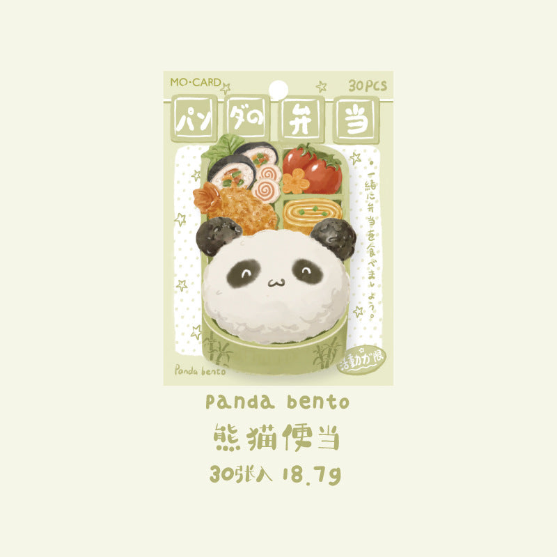 Mo Mo gourmet bento theme post-it notes delicious bento shop series hand account decoration material message post-it notes