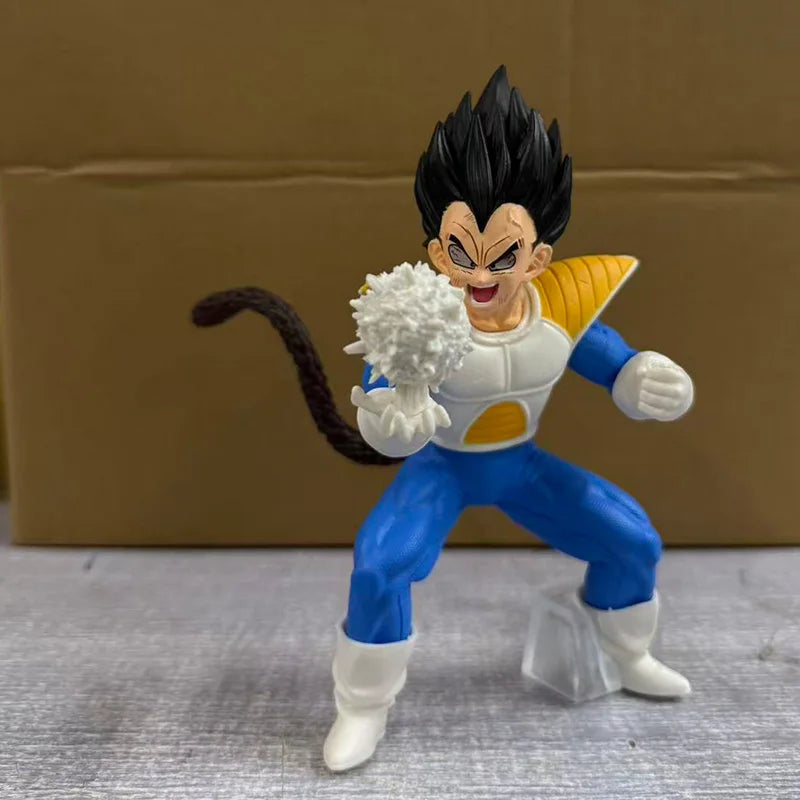 17CM Anime Dragon Ball Z Vegeta Figure Vegeta Statue with Artificial Moon PVC Action Figures Collection Model Toys Gifts