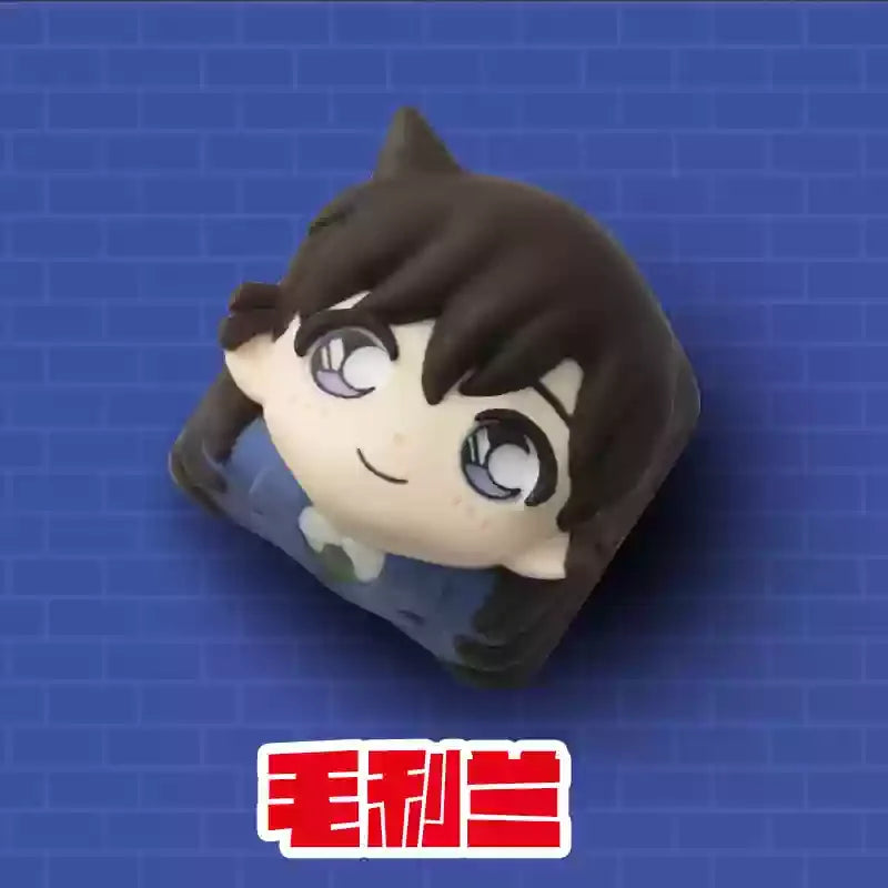 Detective Conan Anime Theme Keycaps 1pcs Conan Mouri Ran Anita Hailey Character Keycaps Personality Resin Mechanical Keycaps ESC
